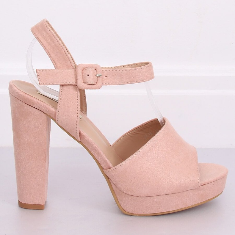 Pink 9R16 Pink high-heeled sandals 1