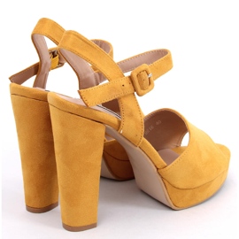 Sandals high heels honey 9R16 Yellow 2 Sandals high heels honey 9R16 Yellow 2