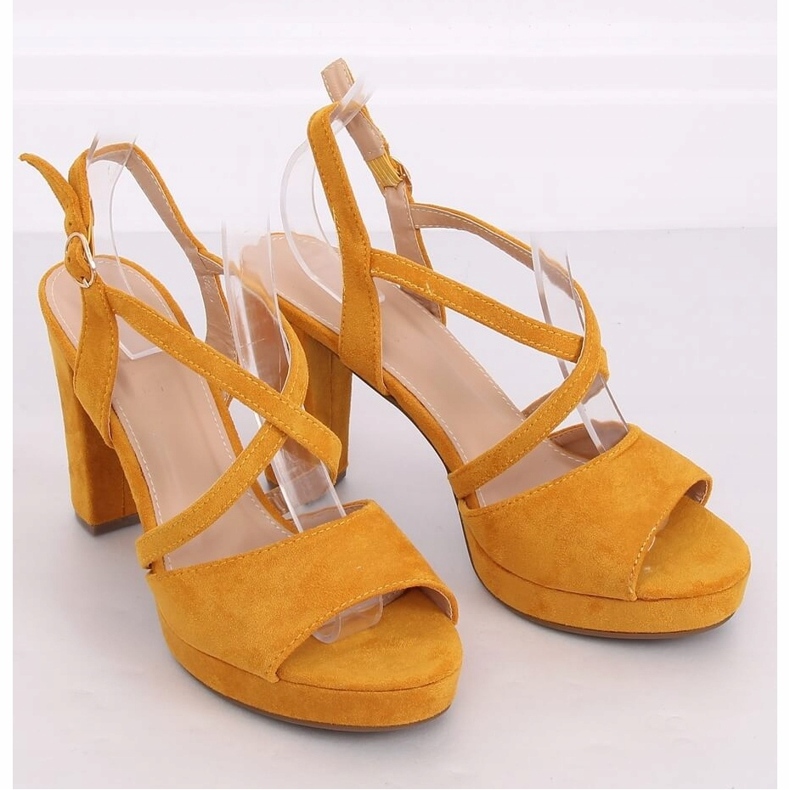 Sandals high heels honey 9272 Amarillo yellow 1