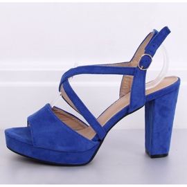 Sandals high heels cobalt 9272 Azul navy blue multicolored 1 Sandals high heels cobalt 9272 Azul navy blue multicolored 1