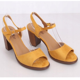 High-heeled sandals honey 660-6 Yellow 1