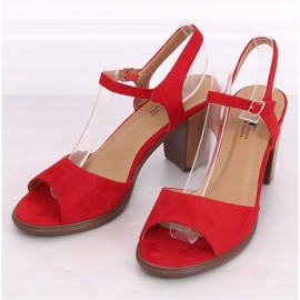 Red high-heeled sandals 660-6 Red 1