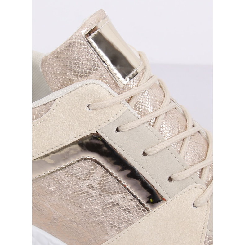 Beige wedge sneakers YL-33 Beige 2