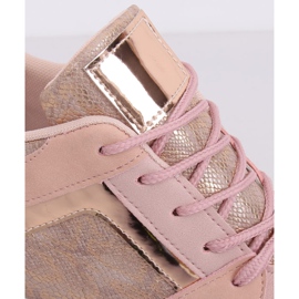 Pink wedge sneakers YL-33 Champagne 1