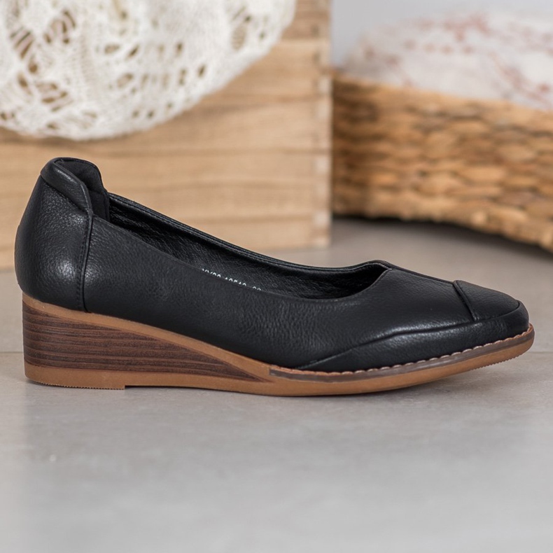 Vinceza Casual Wedge Pumps black 1