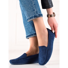 Evento Comfortable suede loafers blue 1