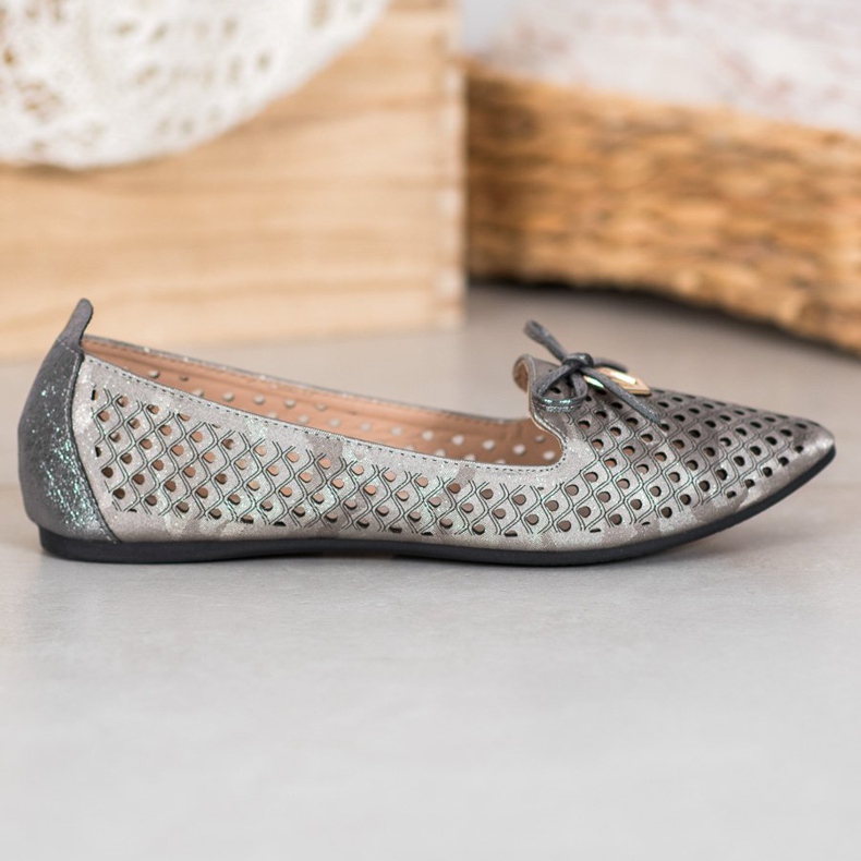 Openwork Ballerina In Spitz VINCEZA grey 2