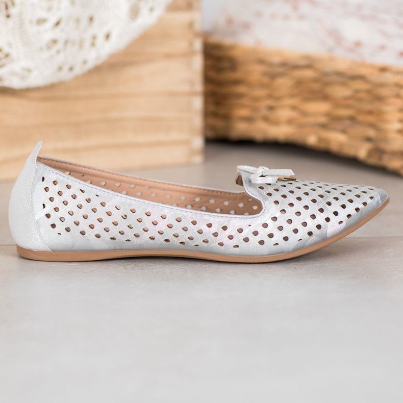 Openwork Ballerina In Spitz VINCEZA grey 1