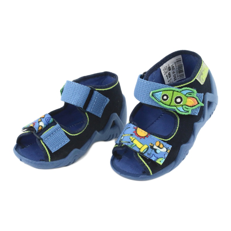 Befado children's slippers 250P091 navy blue 3
