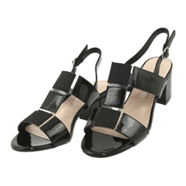 Low-heeled sandals Sergio Leone SK910 black 5 Low-heeled sandals Sergio Leone SK910 black 5