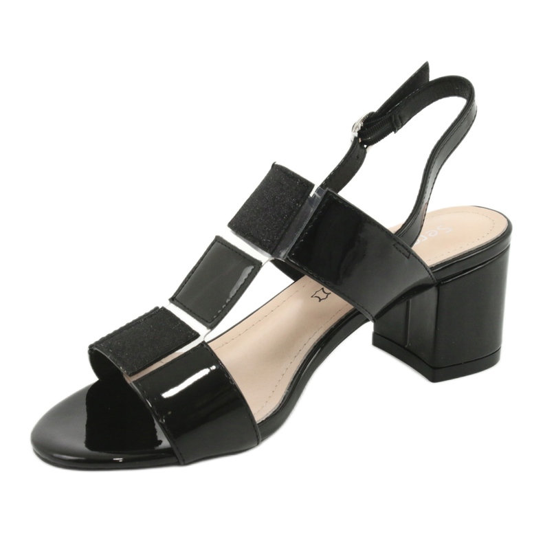 Low-heeled sandals Sergio Leone SK910 black 4
