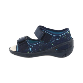Befado children's shoes pu 065P131 navy blue blue green 2 Befado children's shoes pu 065P131 navy blue blue green 2