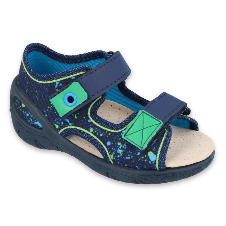Befado children's shoes pu 065X131 navy blue blue green 1