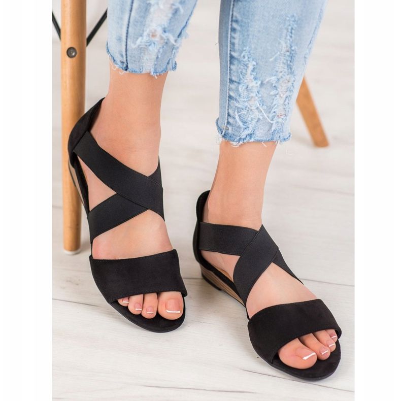 VINCEZA Slip On Sandals black 1