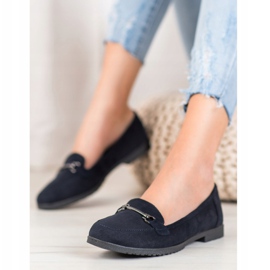 Miss Laura Navy Suede Shoes navy blue 2