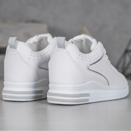 SHELOVET White Shoes With Hidden Wedge 1