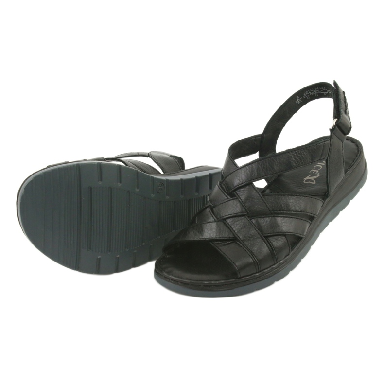 Comfort leather sandals Caprice 28152 black 4