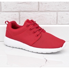 Red sports shoes 9-6836G-12 1