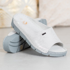 Goodin Comfortable Leather Slippers grey 1