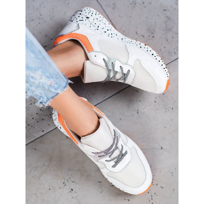 SHELOVET Sneakers With Mesh white 1
