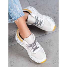 SHELOVET Sneakers With Mesh white 1