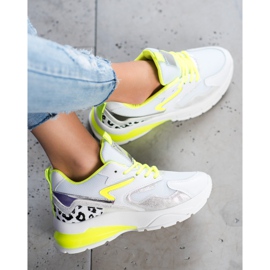 Ideal Shoes Sneakers With Yellow Inserts white multicolored 1