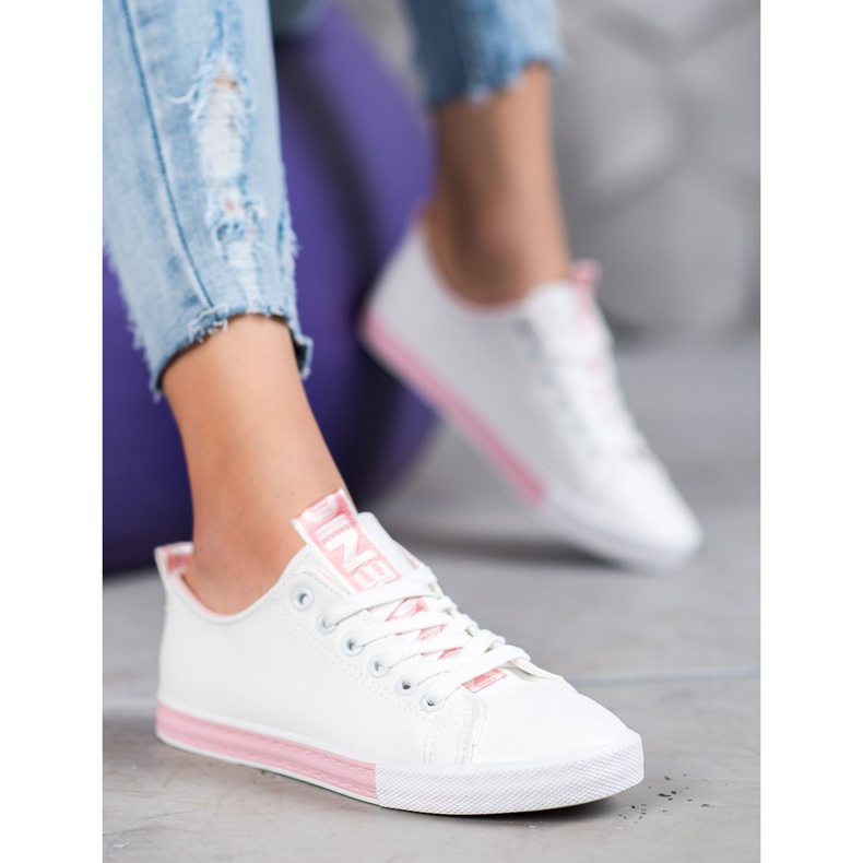 SHELOVET Sneakers With Eco Leather Nice white 1