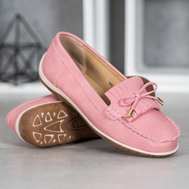 SHELOVET Pink Eco Leather Loafers 1 SHELOVET Pink Eco Leather Loafers 1
