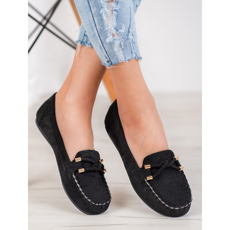 Nio Nio Elegant suede loafers black 1