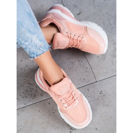 SHELOVET Stylish Sneakers With Mesh pink 1