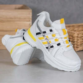 SHELOVET Fashionable Sports Shoes On The Platform white 1