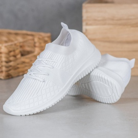 SHELOVET Openwork Sport Shoes white 1