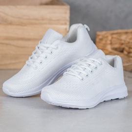 Bona Comfortable White Sports Shoes 1