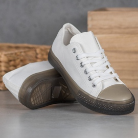 SHELOVET Sneakers With Colorful Sole white 2