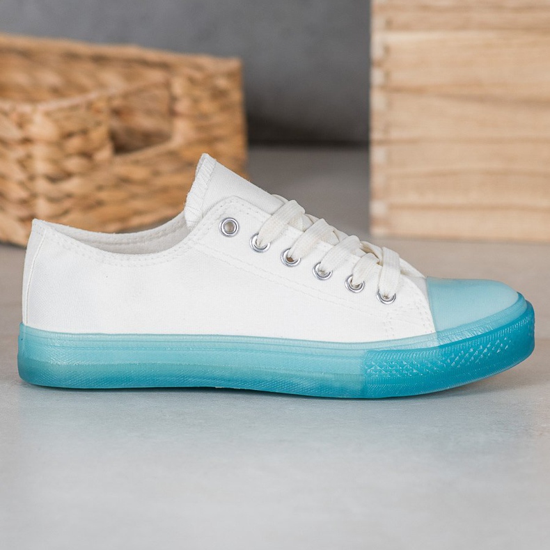 SHELOVET Sneakers With Colorful Sole white 1