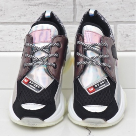 Black stylish sports sneakers B0-206 multicolored 1