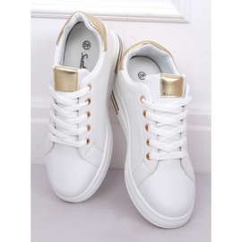 White women's sneakers L8035 Gold 1 White women's sneakers L8035 Gold 1