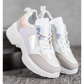 SHELOVET Comfortable Sneakers On The Platform white multicolored 1