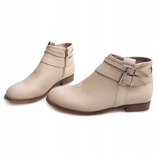 Openwork boots with a zipper H208 Beige 1