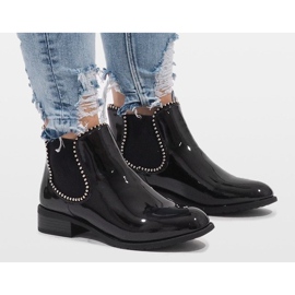 Black patent leather boots BO-237 # 2