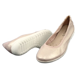 Caprice rose metalic ballerinas 22142 pink yellow 3