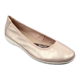 Caprice rose metalic ballerinas 22142 pink yellow 1