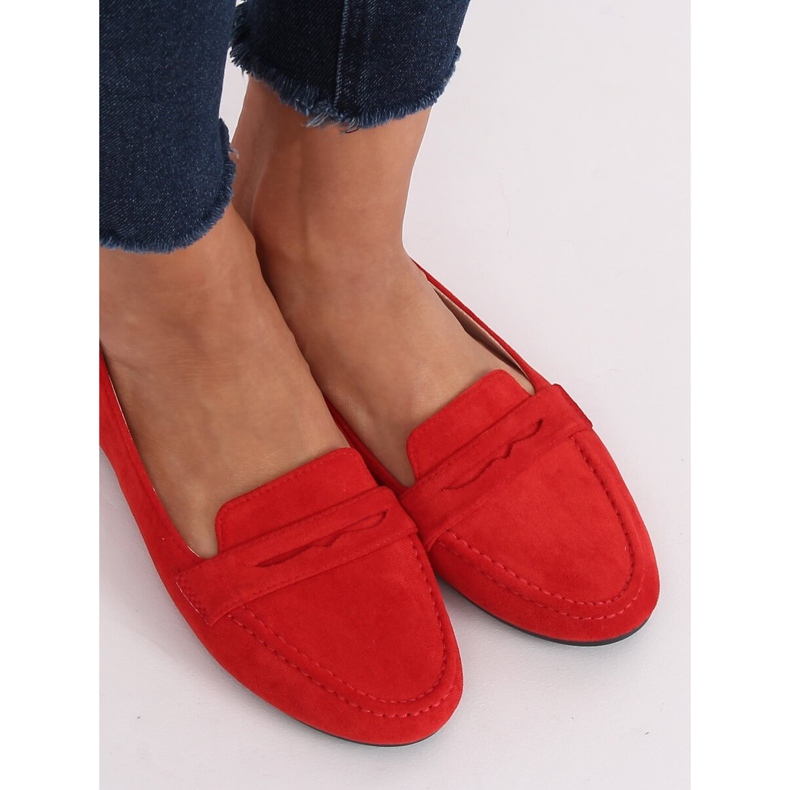 Red women's loafers 3900 Red 1