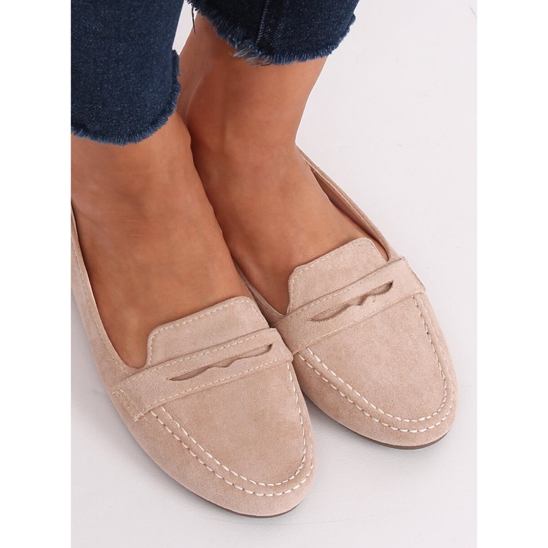 Ladies' beige loafers 3900 Beige 1