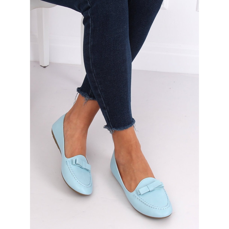 Blue women's loafers A8637 Blue 1