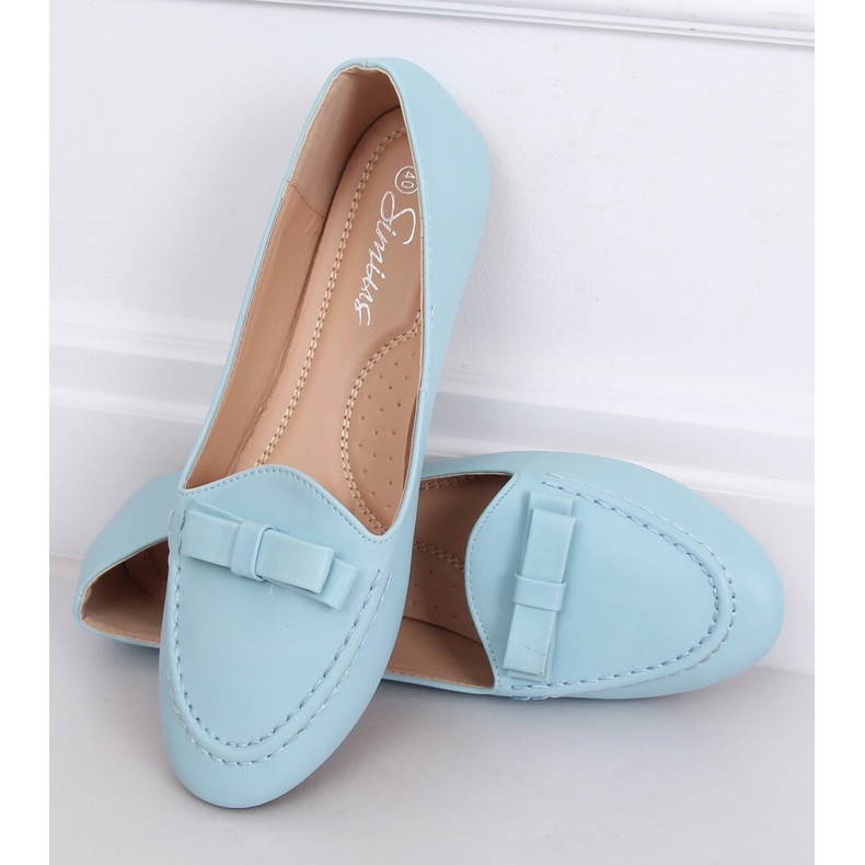 Blue women's loafers A8637 Blue 2