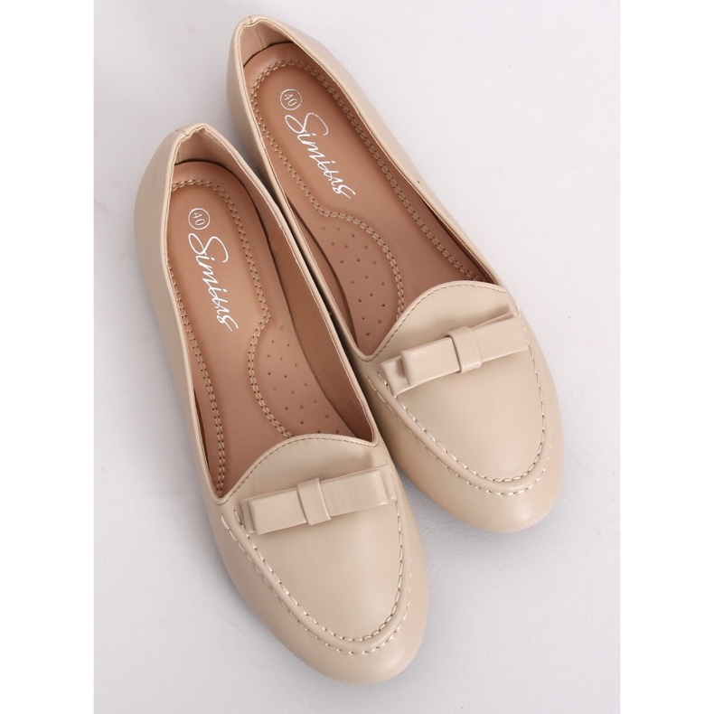 Women's beige loafers A8637 Beige 1