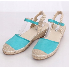Espadrilles on wedges mint LLI-3M85 Green multicolored 1