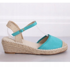 Espadrilles on wedges mint LLI-3M85 Green multicolored 2
