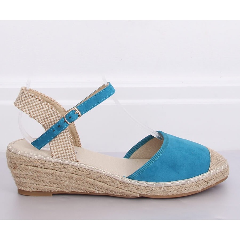 Blue Espadrilles on wedges LLI-3M85 L.BLUE 2